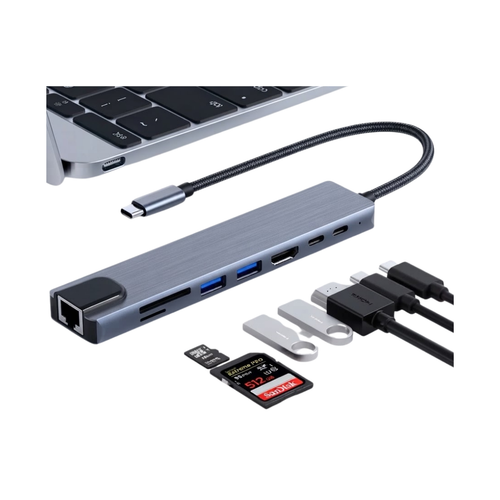Adaptador Hub USB 8 Puertos