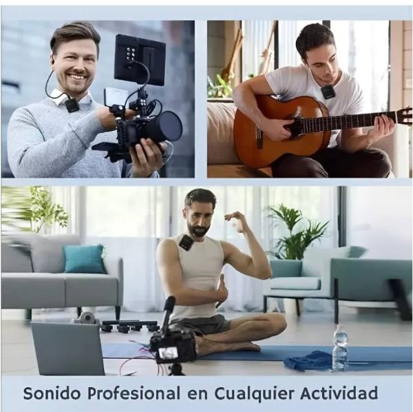 Micrófono Inalámbrico de Solapa Doble